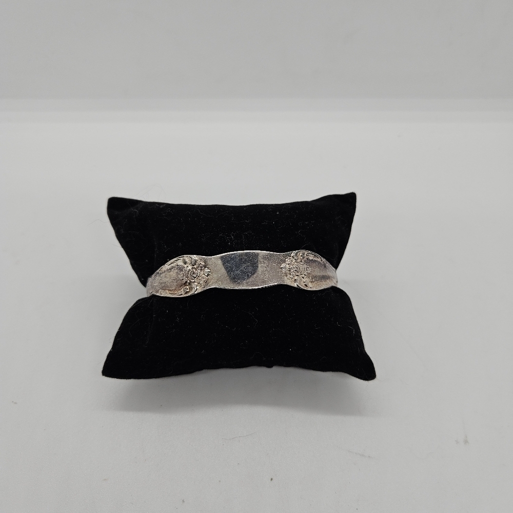 Oneida cuff bracelet silver tone